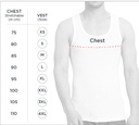 INNERO -  Men Cotton Vest, Sleeveless, Round Neck (White, Pack Of 4)