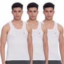 LUX Venus Men's Cotton Vest White Sleeveless Pack Of 3