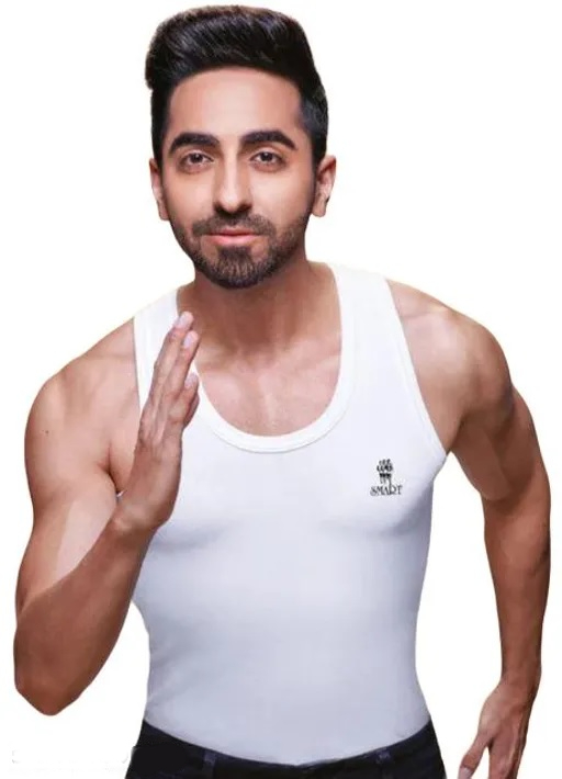 RANJIT Smart Men's Cotton Vest White Sleeveless Pack Of 1