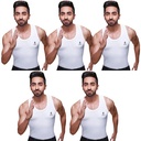 RANJIT Smart Men's Cotton Vest White Sleeveless Pack Of 5 