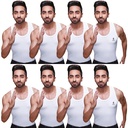 RANJIT Smart Men's Cotton Vest White Sleeveless Pack Of 8