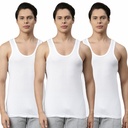 INNERO -  Men's Cotton Vest White Sleeveless Pack Of 3 