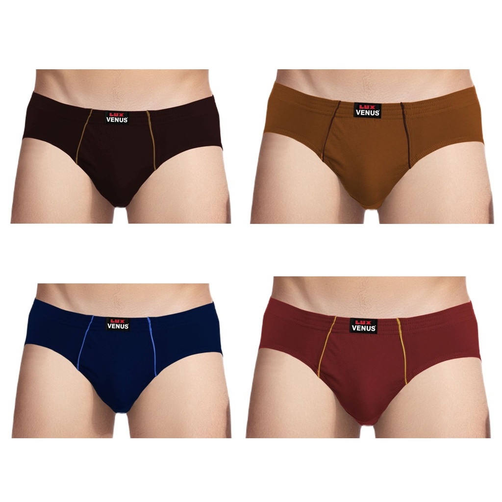 LUX Venus French Cut Brief Underwear For Men - Pack Of 4