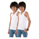 INNERO Cotton Vest For Kids White RN Pack Of 2