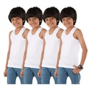 INNERO Cotton Vest For Kids White RN Pack Of 4