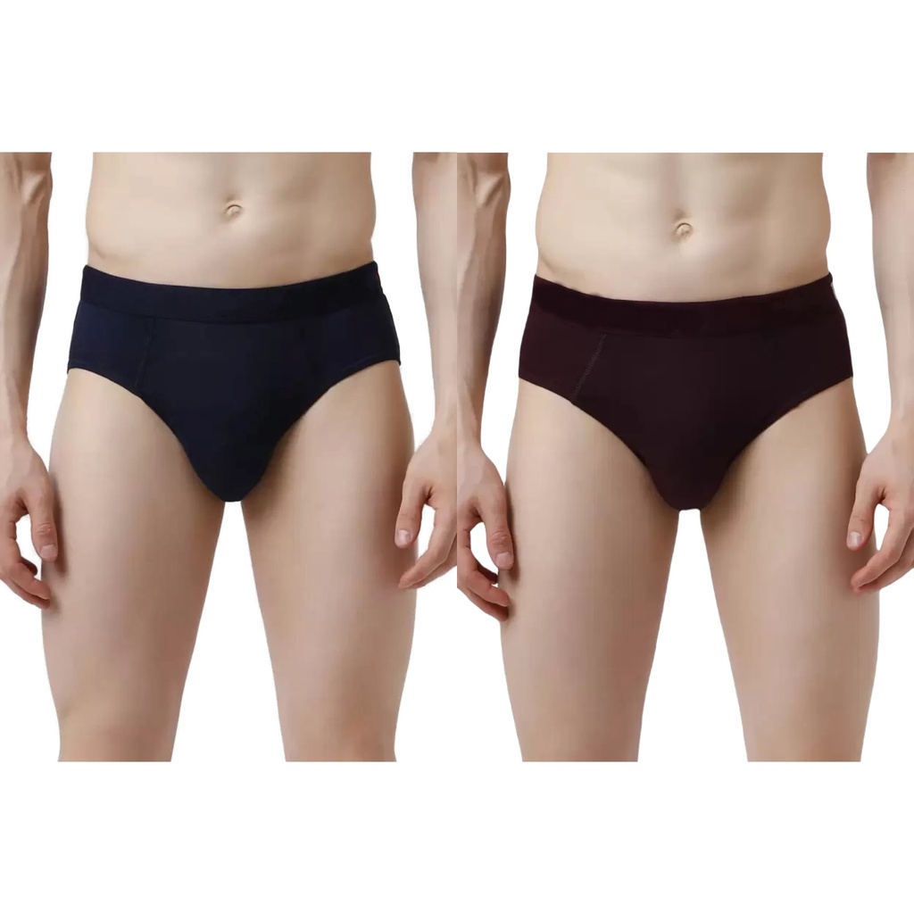 INNERO Avzee Gold Brief For Mens - Pack Of 2 (Outer Elastic)