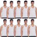 LUX Venus Men's Cotton Vest White Sleeveless Pack Of 10