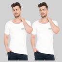 Men's Vest White Short Sleeve Pack Of 2