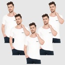 Men's Vest White Short Sleeve Pack Of 5