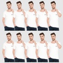 Men's Vest White Short Sleeve Pack Of 10