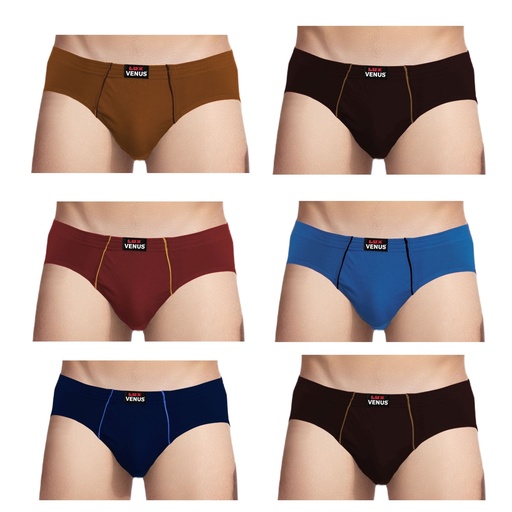 LUX Venus French Cut Brief Underwear For Men - Pack Of 6