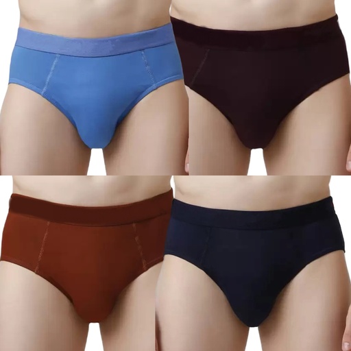 INNERO Avzee Gold Brief For Mens - Pack Of 4 (Outer Elastic)