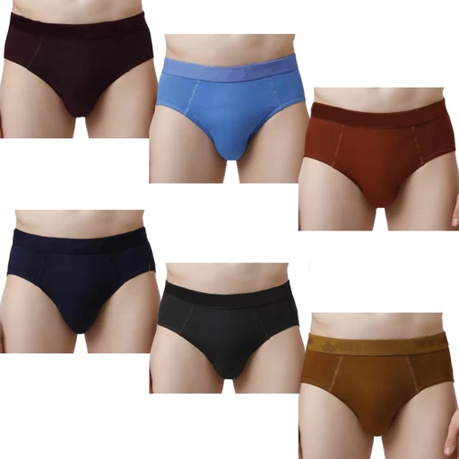 INNERO Avzee Gold Brief For Mens - Pack Of 6 (Outer Elastic)